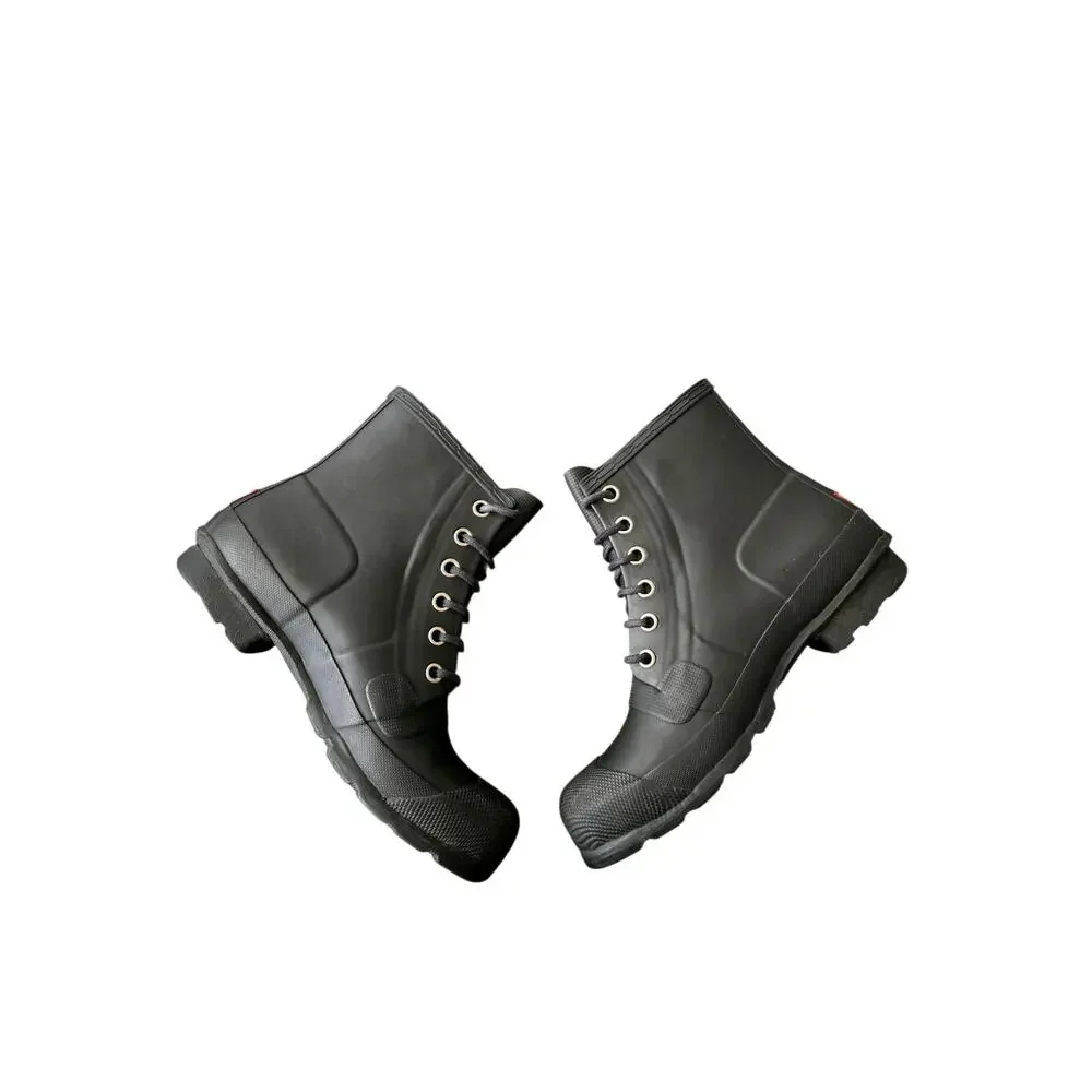 Gorpcore Hunter Original Rubber Lace Up Rain Boots Men's Size 9 Black Outdoors